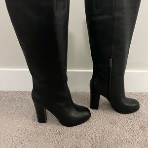 Vince Camuto Crutinie Extra Wide Calf Heeled Boots (Size 11) ~ Black